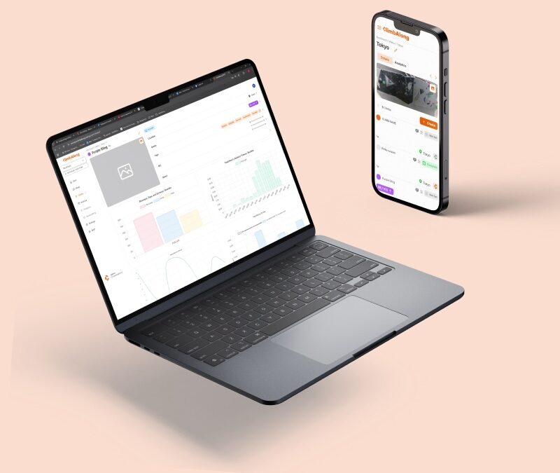 ClimbAlong S.P.O.T. på computer og telefon